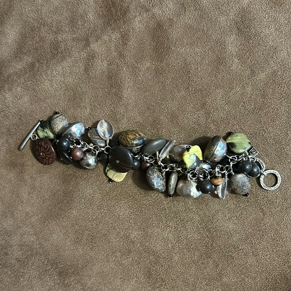 Silpada Sterling Silver Mixed Stone Bracelet